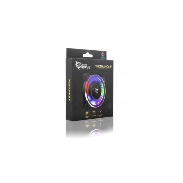 WHITE SHARK CASE FAN 120x120x25 RGB LED - Слика 2