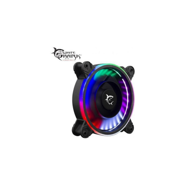 WHITE SHARK CASE FAN 120x120x25 RGB LED